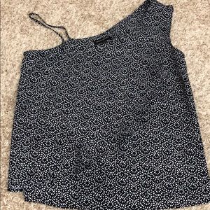 One Shoulder patterned top with strap